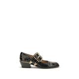 Chloé Black Calf Leather Bos Taurus Ballet Flats