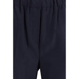 Max Mara Blue Wool Casual Pants
