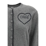 Chloé Gray Wool Cardigan