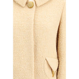 Valentino Cream Fleece Wool Coat
