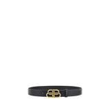 Balenciaga Black Calf Leather Bos Taurus Regular Belt