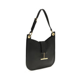 Tom Ford Black Calf Leather Bos Taurus Shoulder Bag