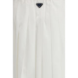 Prada White Cotton Long Skirt