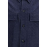 Balmain Blue Cotton Coat