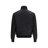 Prada Black Fleece Wool Bomber