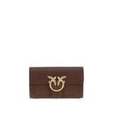 PINKO Brown Calf Leather Bos Taurus Shoulder Bag