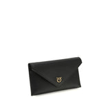 PINKO Black Calf Leather Bos Taurus Handbag