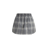 Miu Miu Gray Cotton Mini Skirt