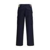 Burberry Blue Cotton Cargo Pants