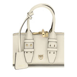 PINKO Cream Calf Leather Bos Taurus Handbag