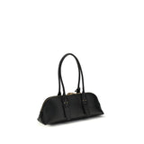 PINKO Black Calf Leather Bos Taurus Shoulder Bag