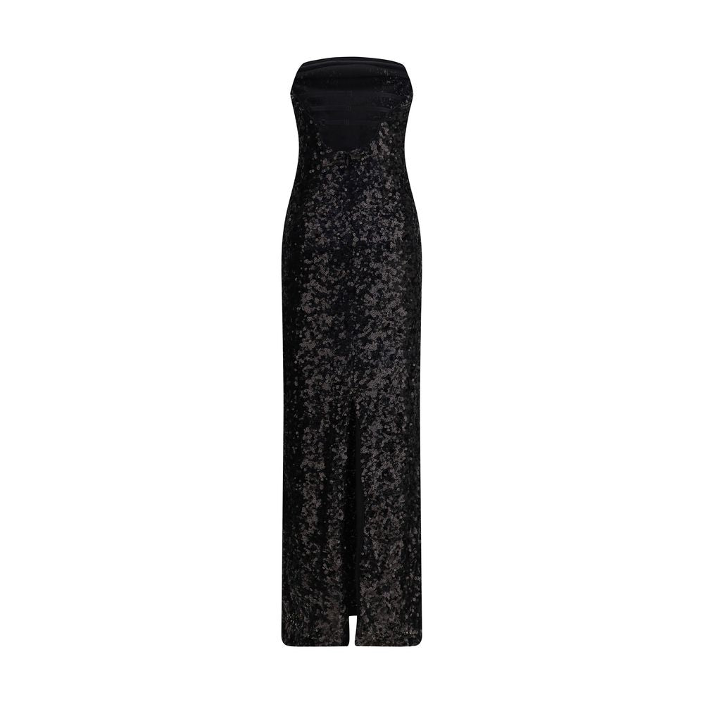 PINKO Black Polyester Cocktail Dress