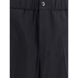 Giorgio Armani Black Cotton Casual Pants