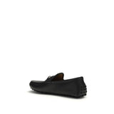 Gucci Black Calf Leather Bos Taurus Slip-On Loafers