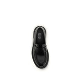 Gucci Black Calf Leather Bos Taurus Slip-On Loafers