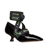 Dior Black Calfskin Mid Heel Pumps