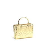 Coccinelle Gold Calf Leather Bos Taurus Handbag