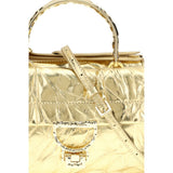 Coccinelle Gold Calf Leather Bos Taurus Handbag