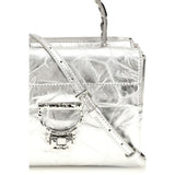 Coccinelle Silver Calf Leather Bos Taurus Handbag