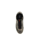 Gucci Black Calf Leather Bos Taurus Low Top Sneakers