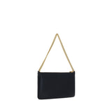 PINKO Black Calf Leather Bos Taurus Shoulder Bag