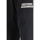 Balenciaga Black Cotton Casual Pants