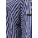 Balenciaga Blue Cotton Pattern Shirt