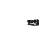 Alexander McQueen Black Calf Leather Bos Taurus Bracelet