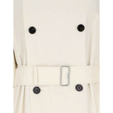 Burberry White Cotton Coat