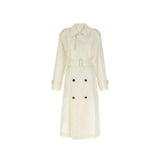 Burberry White Silk Coat