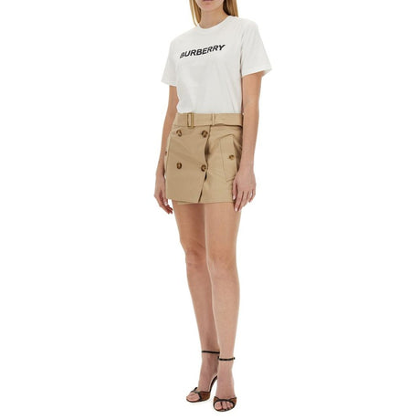 Burberry White Cotton T-Shirt