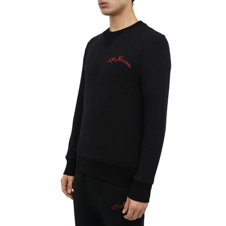 Alexander McQueen Black Cotton Sweatshirt