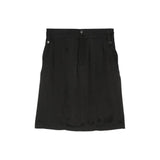 Saint Laurent Black Copper Midi Skirt