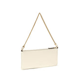 PINKO White Calf Leather Bos Taurus Shoulder Bag