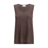 P.A.R.O.S.H. Brown Linen Top