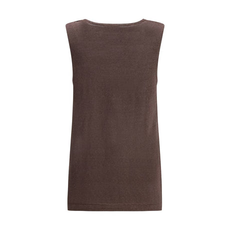 P.A.R.O.S.H. Brown Linen Top