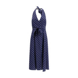 P.A.R.O.S.H. Blue Silk Casual Dress