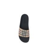 Burberry Brown Rubber Flat Sandals