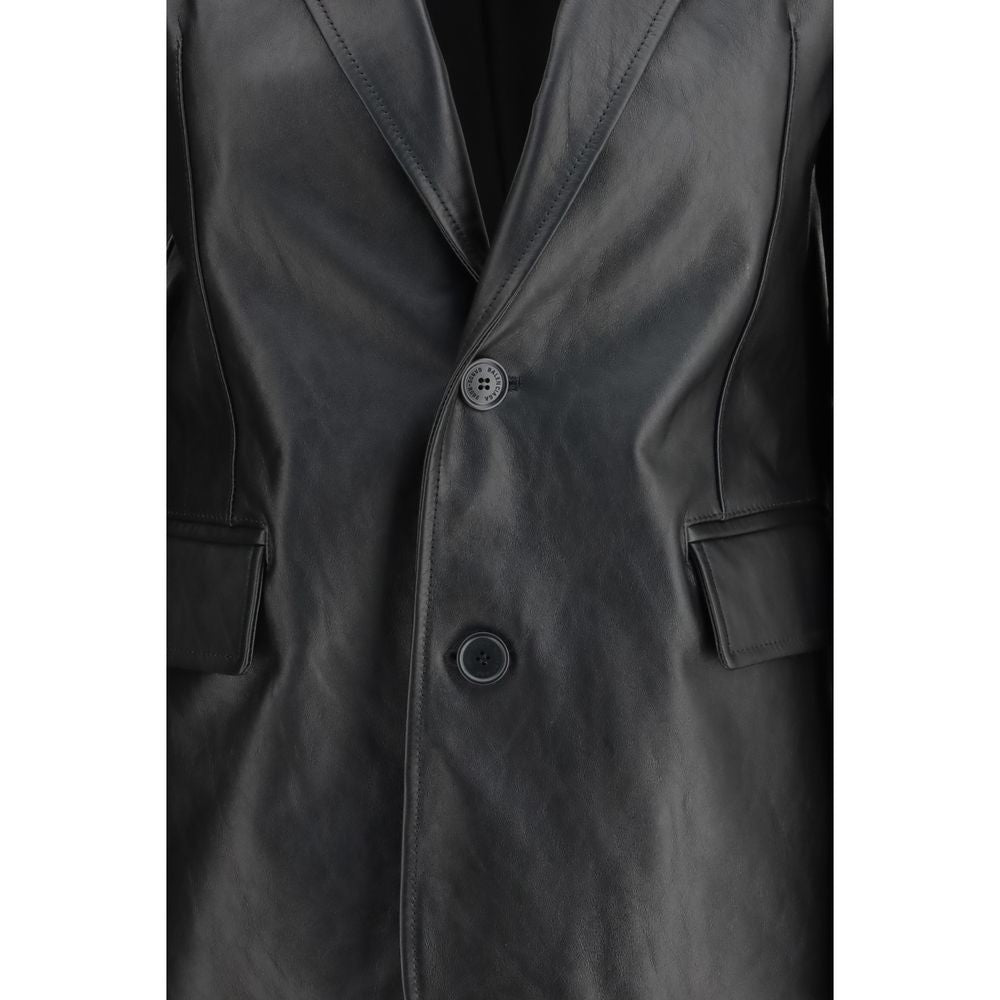 Balenciaga Black Leather Jacket