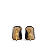 Bottega Veneta Black Lamb Leather Mules