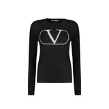 Valentino Black Virgin Wool Cashmere Sweater
