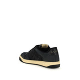 Gucci Blue Calf Leather Bos Taurus Athletic Sneakers