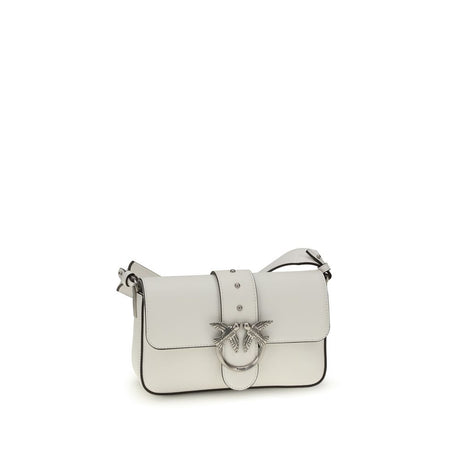 PINKO White Calf Leather Bos Taurus Shoulder Bag