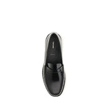 Tom Ford Black Calf Leather Bos Taurus Slip-On Loafers