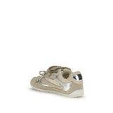 PINKO Beige Calf Leather Bos Taurus Athletic Sneakers