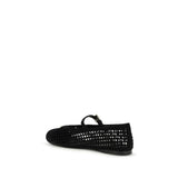 Prada Black Cotton Ballet Flats
