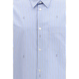 Gucci Light Blue Cotton Pattern Shirt