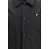 Prada Black Recycled Polyamide Coat