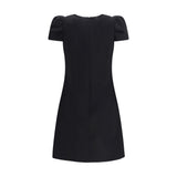 Alexander McQueen Black Wool Casual Dress