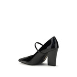 PINKO Black Calf Leather Bos Taurus High Heel Pumps